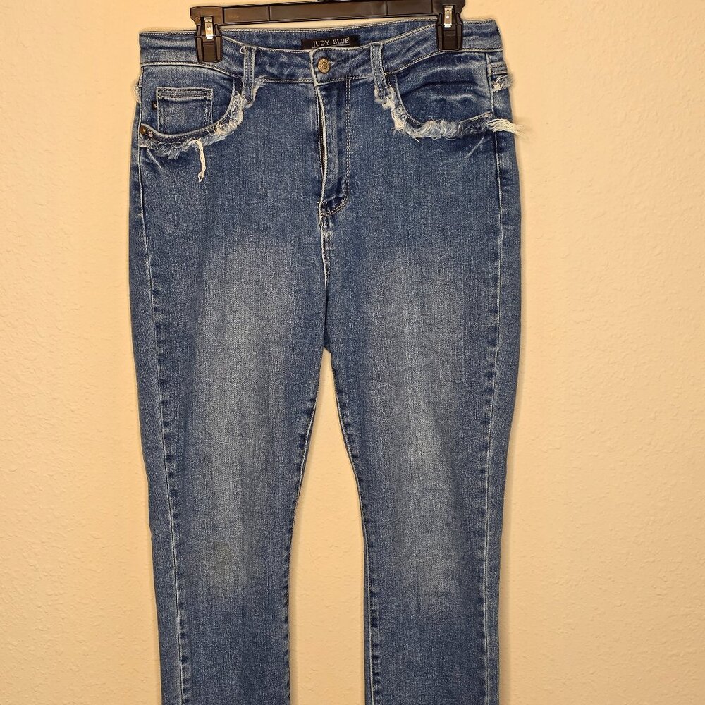 Judy Blue Jeans Maryville High Rise Fray Slim Fit, Junior's Size 9/29